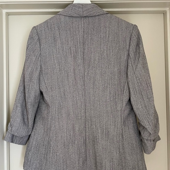 H&M ¾ sleeve grey herringbone blazer size 4 - Picture 5 of 5